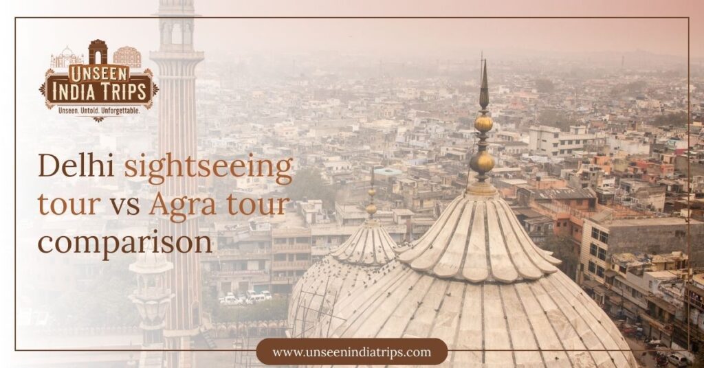 Delhi sightseeing tour vs Agra tour comparison