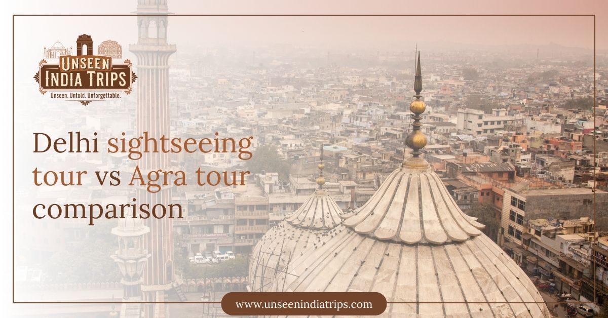 Delhi sightseeing tour vs Agra tour comparison